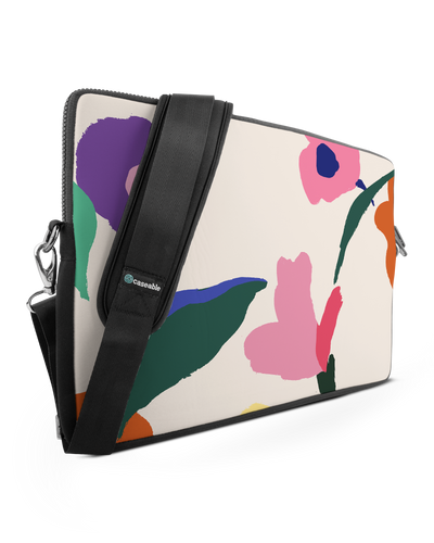 Handpainted Blooms Premium Laptop Bag 17 inch