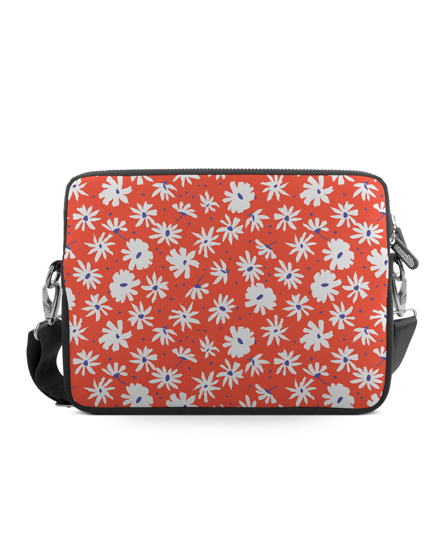 Retro Daisy Premium Laptop Bag 17 inch: Front View