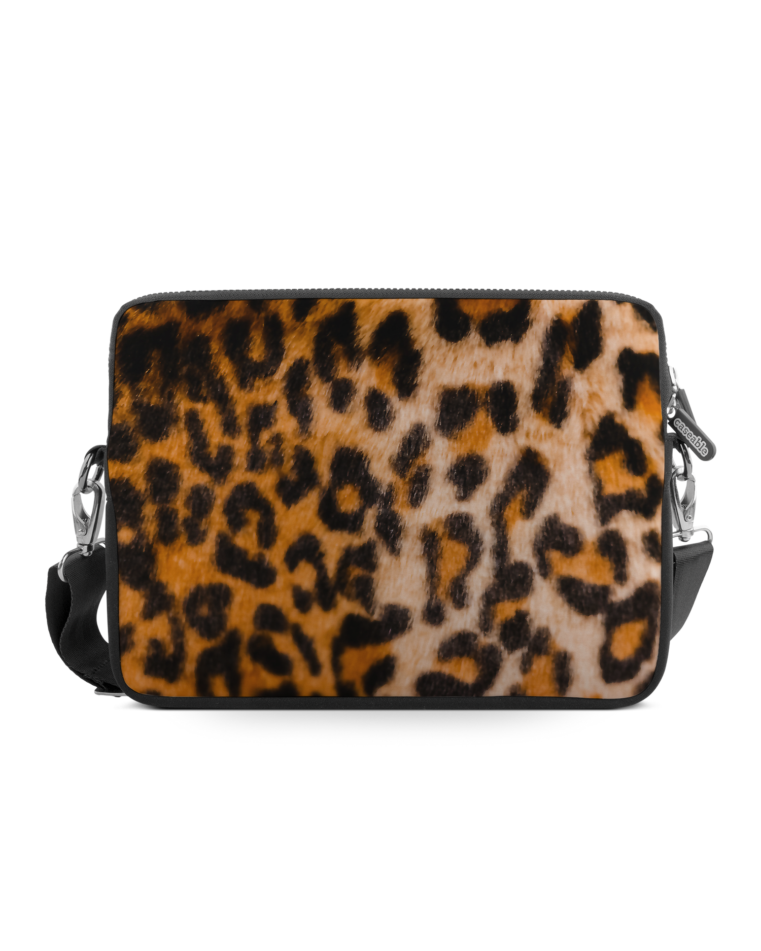 Leopard Pattern Premium Laptop Bag 17 inch: Front View