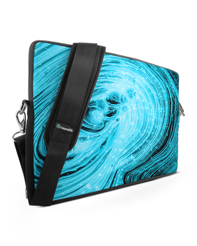 Turquoise Ripples Premium Laptop Bag 17 inch