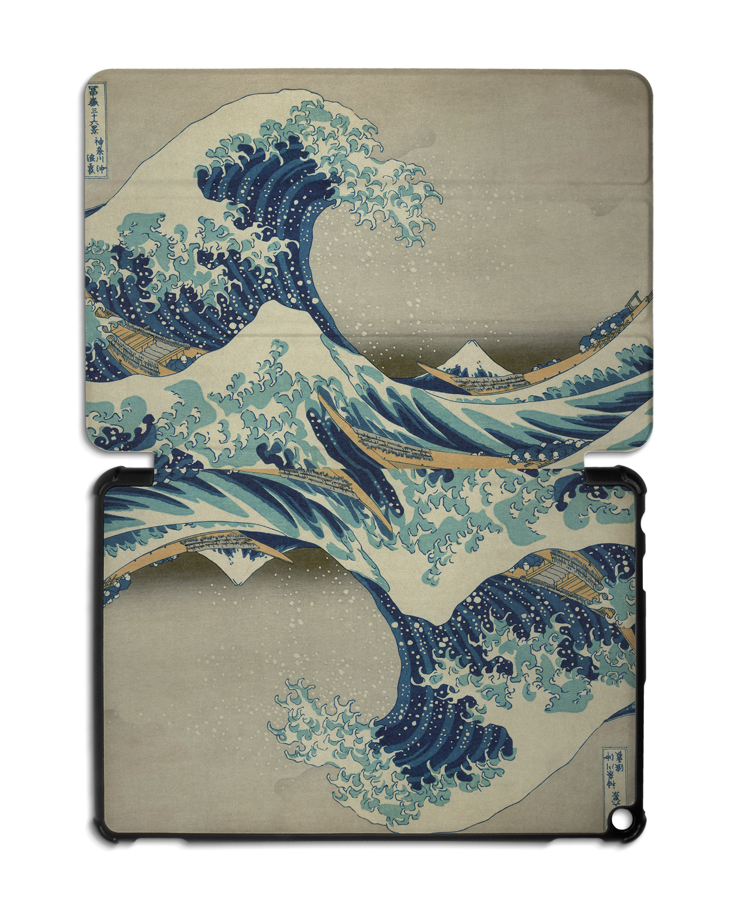 Great Wave Off Kanagawa By Hokusai Tablet Smart Case Amazon Fire HD 10 (2021): Opened