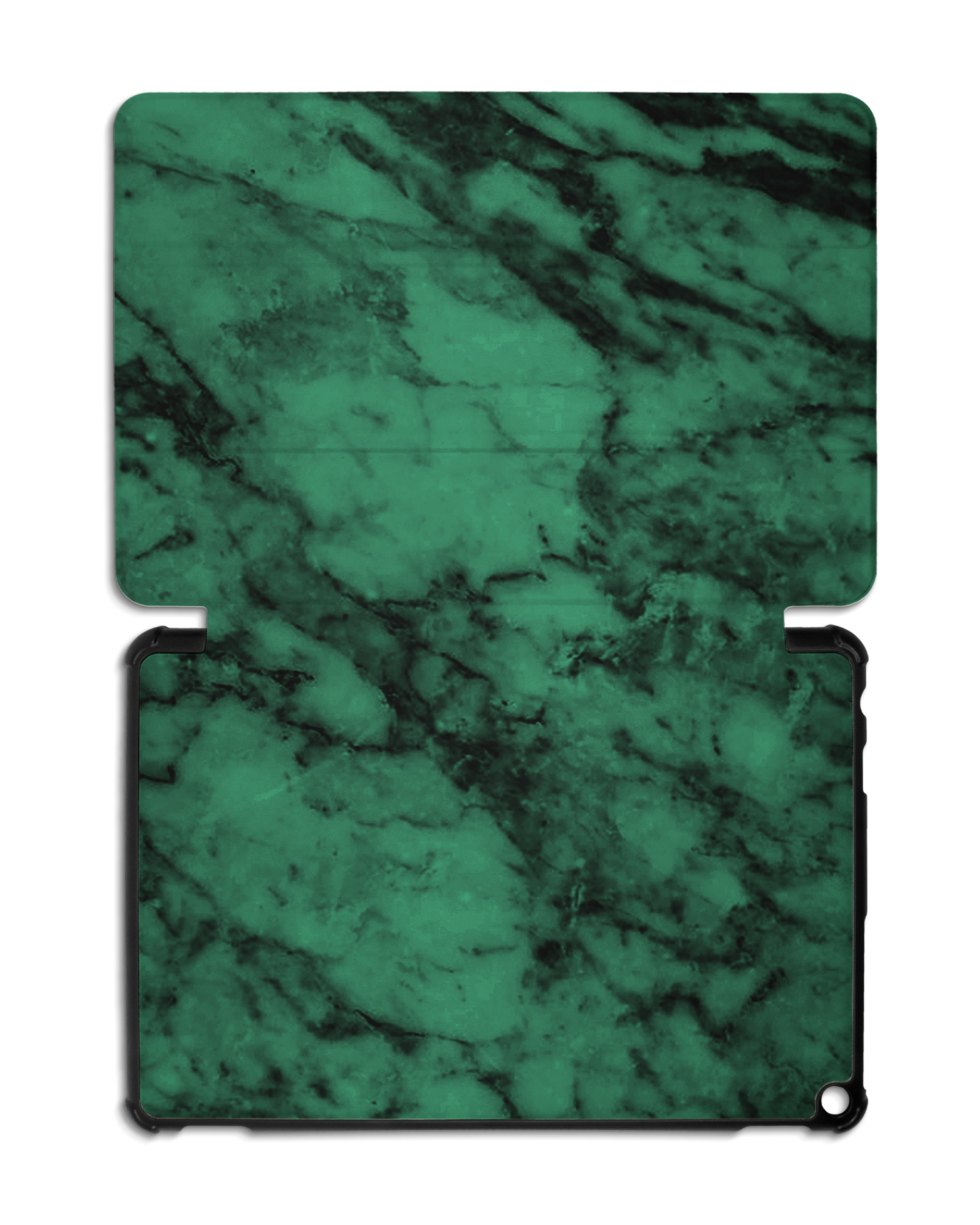 Green Marble Tablet Smart Case for Amazon Fire HD 10 (2021): Opened