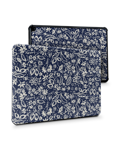 Ditsy Blue Paisley Tablet Smart Case for Amazon Fire HD 10 (2021): Front View