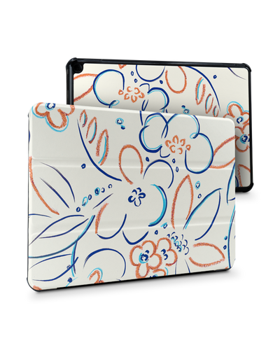 Bloom Doodles Tablet Smart Case for Amazon Fire HD 10 (2021): Front View