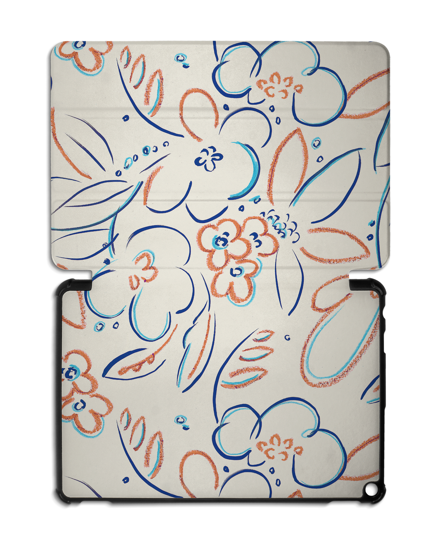 Bloom Doodles Tablet Smart Case for Amazon Fire HD 10 (2021): Opened