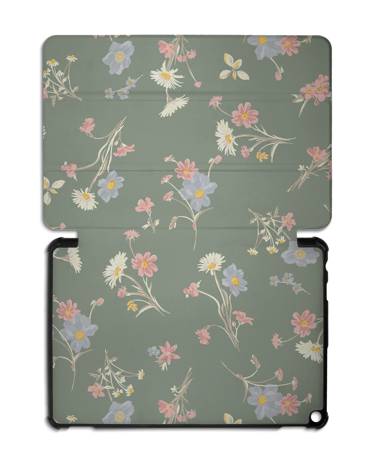 Wild Flower Sprigs Tablet Smart Case for Amazon Fire HD 10 (2021): Opened