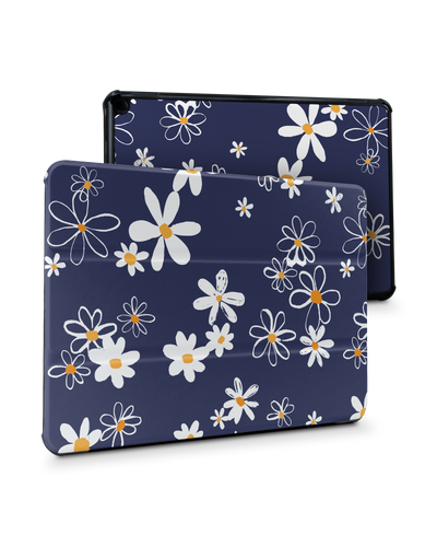 Navy Daisies Tablet Smart Case for Amazon Fire HD 10 (2021): Front View