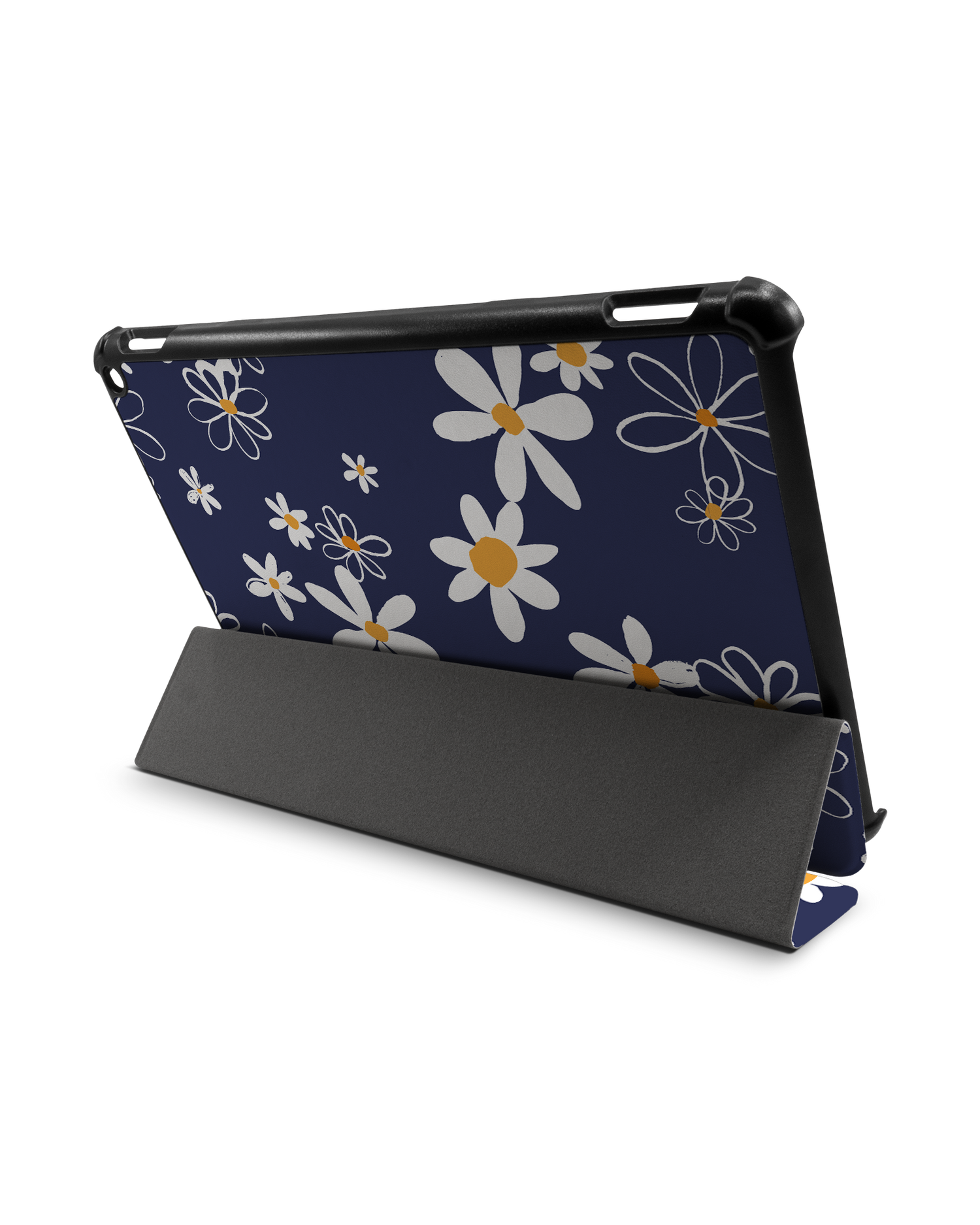 Navy Daisies Tablet Smart Case for Amazon Fire HD 10 (2021): Used as Stand