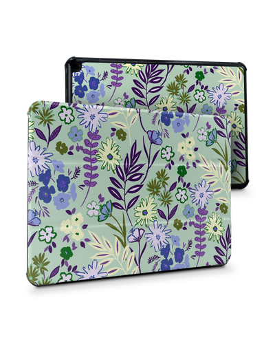 Pretty Purple Flowers Tablet Smart Case for Amazon Fire HD 10 (2021): Front View