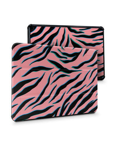 Pink Zebra Tablet Smart Case for Amazon Fire HD 10 (2021): Front View