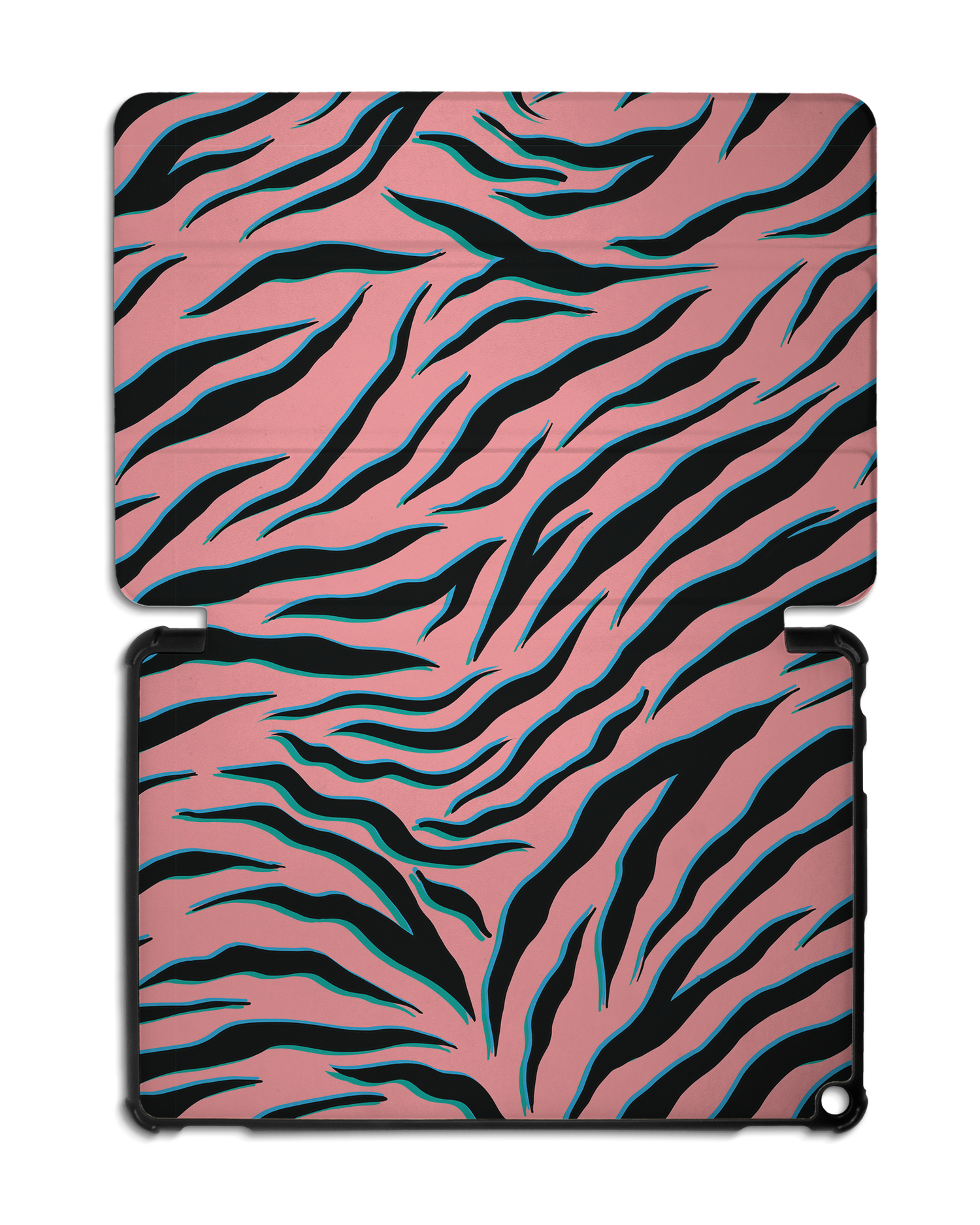 Pink Zebra Tablet Smart Case for Amazon Fire HD 10 (2021): Opened