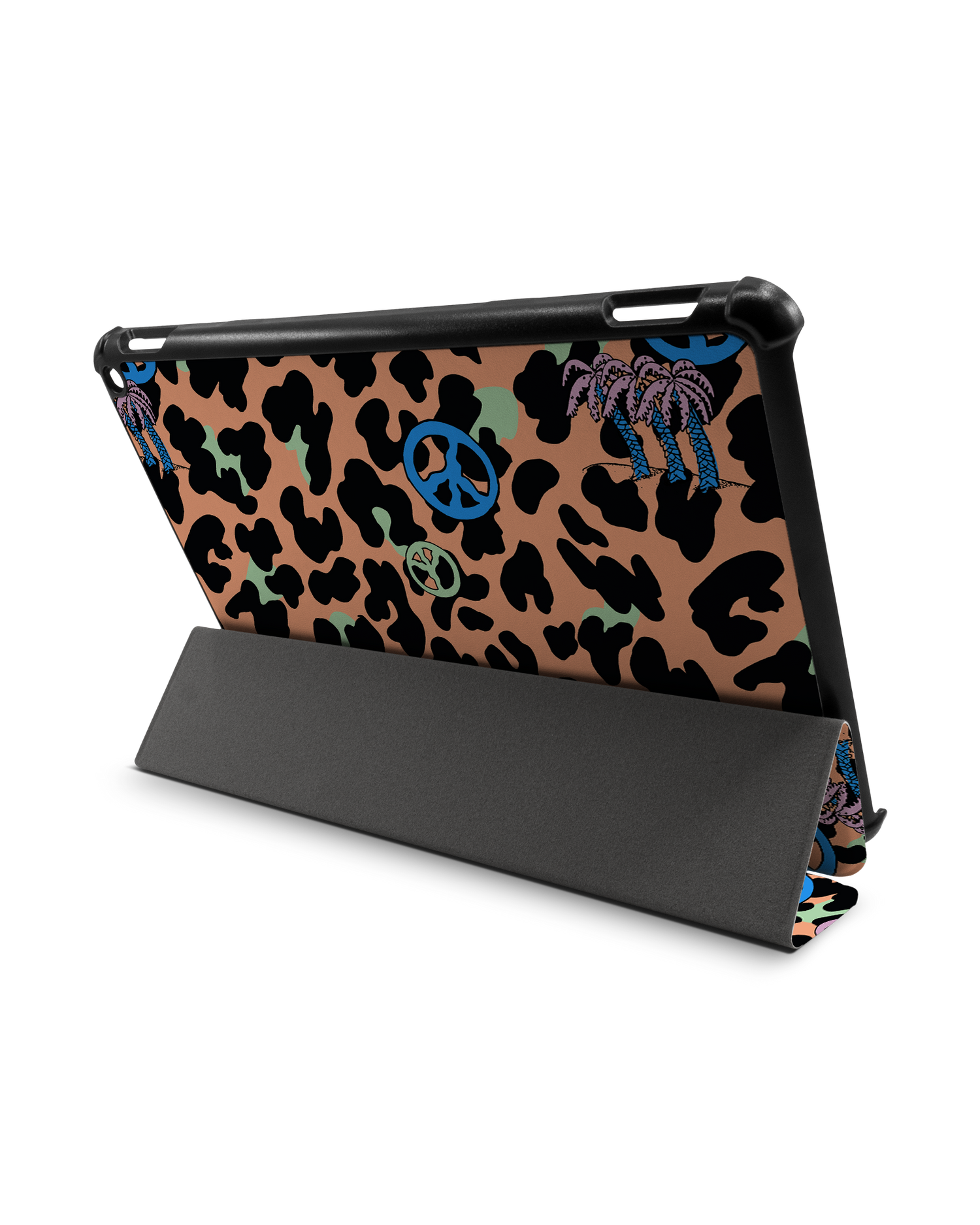Leopard Peace Palms Tablet Smart Case for Amazon Fire HD 10 (2021): Used as Stand
