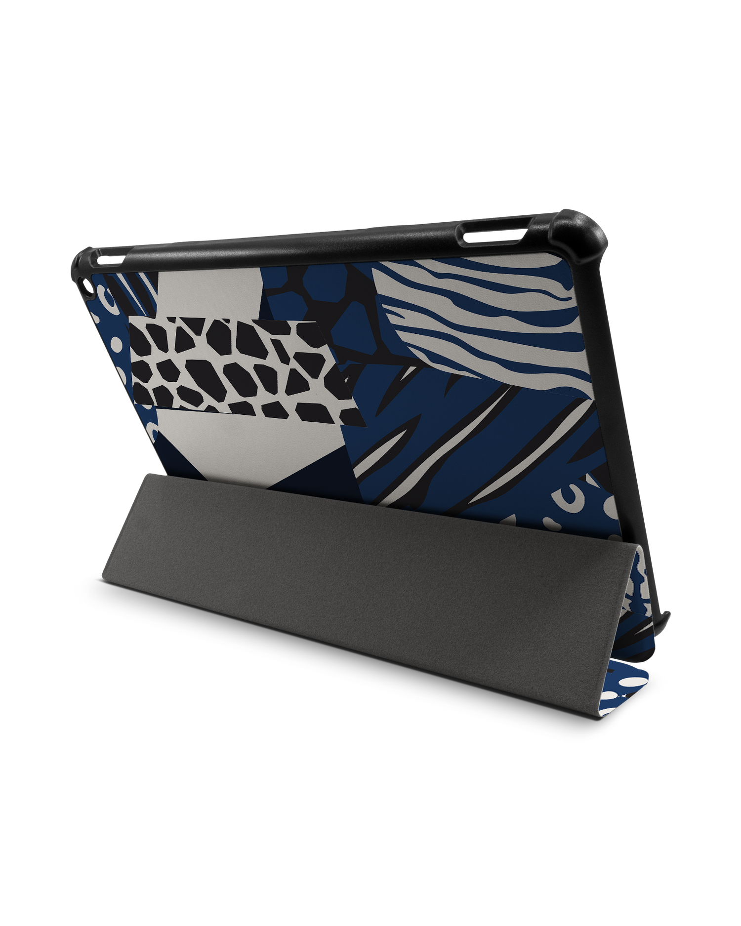 Animal Print Patchwork Tablet Smart Case for Amazon Fire HD 10 (2021): Used as Stand