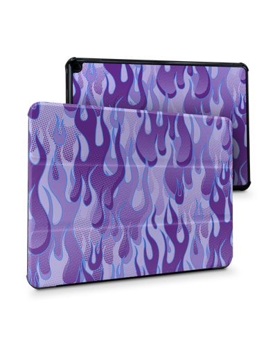 Purple Flames Tablet Smart Case for Amazon Fire HD 10 (2021): Front View