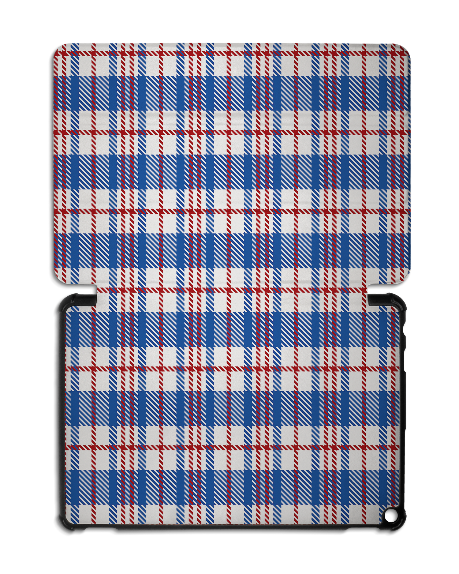 Plaid Market Bag Tablet Smart Case for Amazon Fire HD 10 (2021): Opened