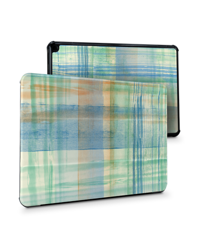Washed Out Plaid Tablet Smart Case for Amazon Fire HD 10 (2021): Front View