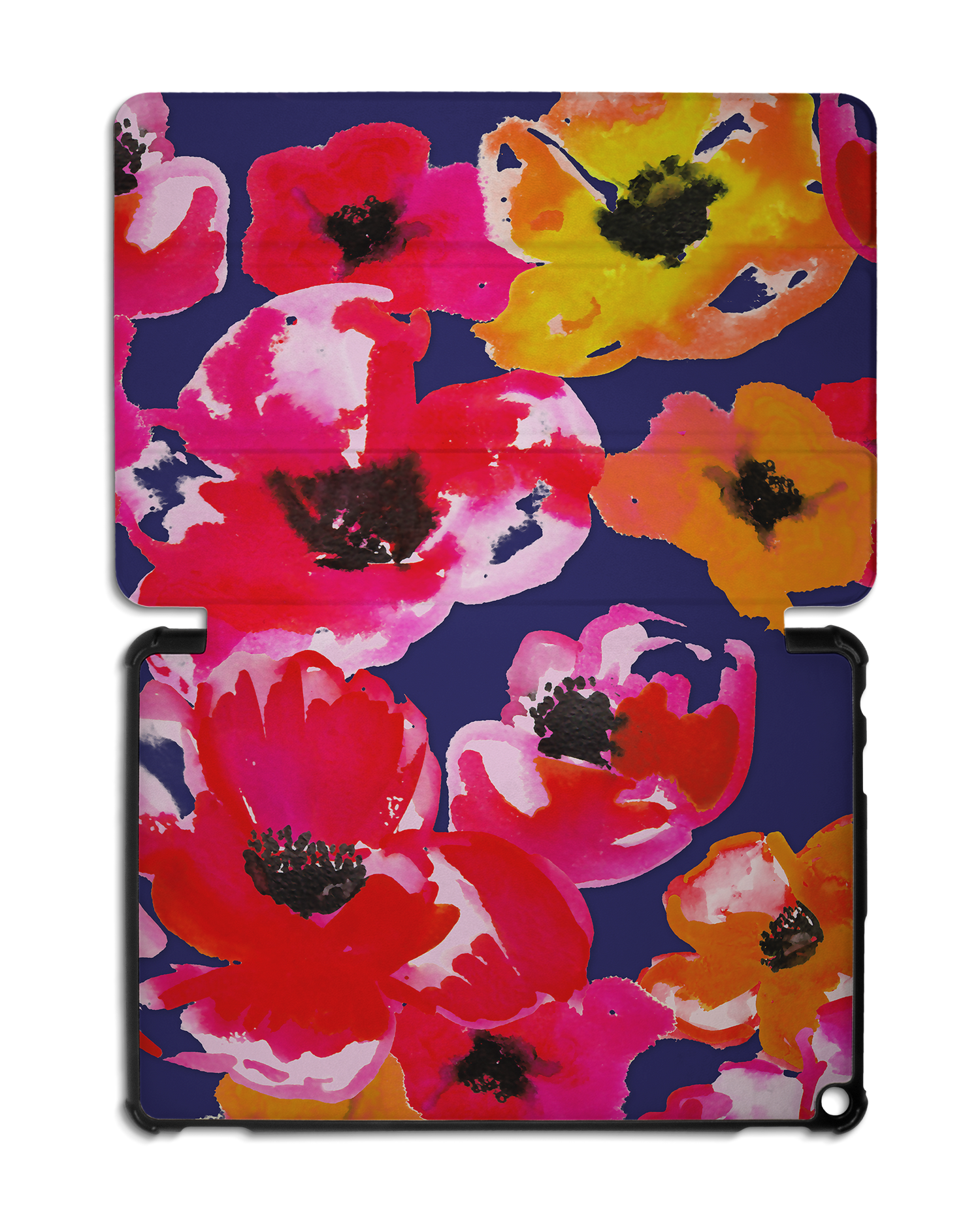 Painted Poppies Tablet Smart Case for Amazon Fire HD 10 (2021): Opened