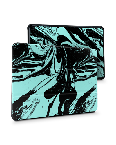 Mint Swirl Tablet Smart Case for Amazon Fire HD 10 (2021): Front View