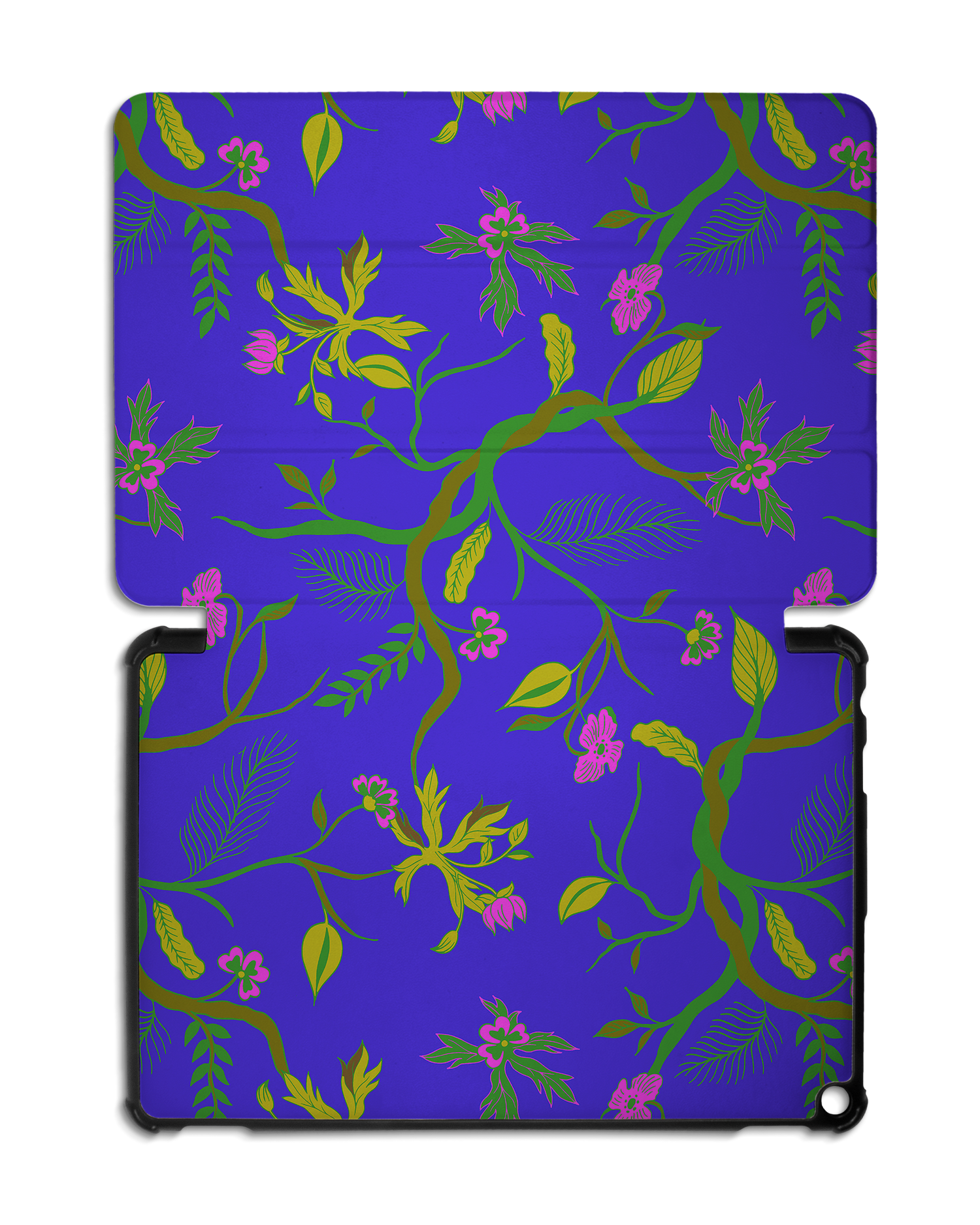 Ultra Violet Floral Tablet Smart Case for Amazon Fire HD 10 (2021): Opened