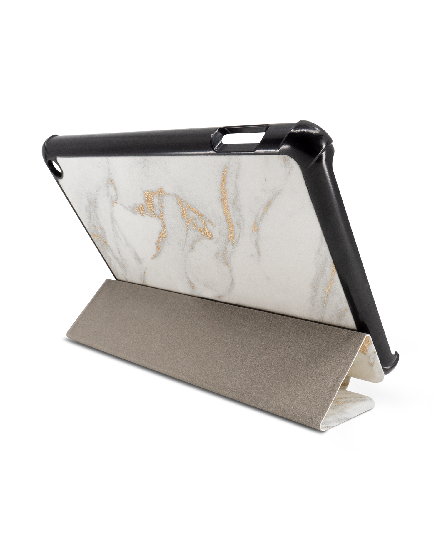 Gold Marble Elegance Tablet Smart Case for Amazon Fire 7 (2022): Used as Stand