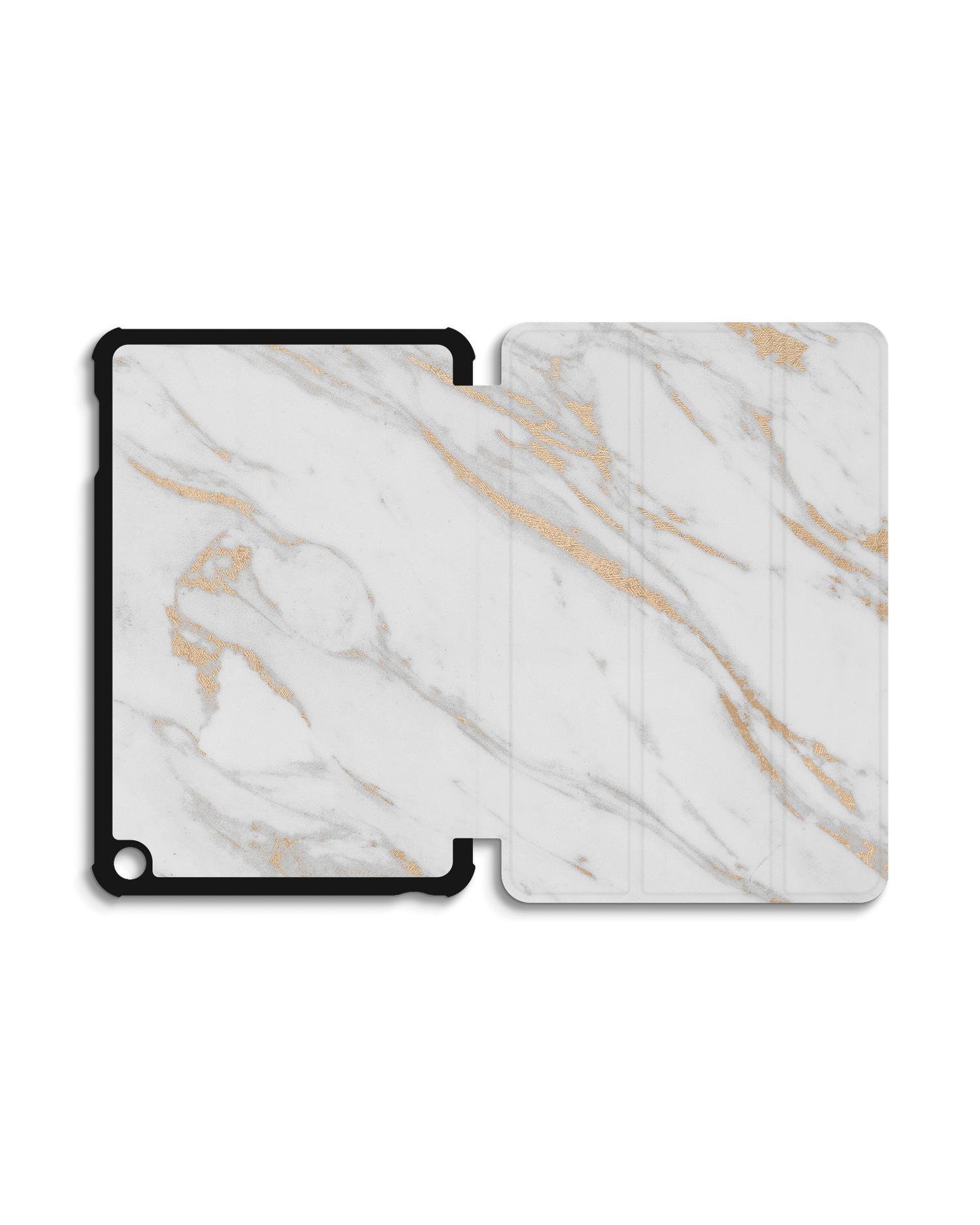 Gold Marble Elegance Tablet Smart Case for Amazon Fire 7 (2022): Opened
