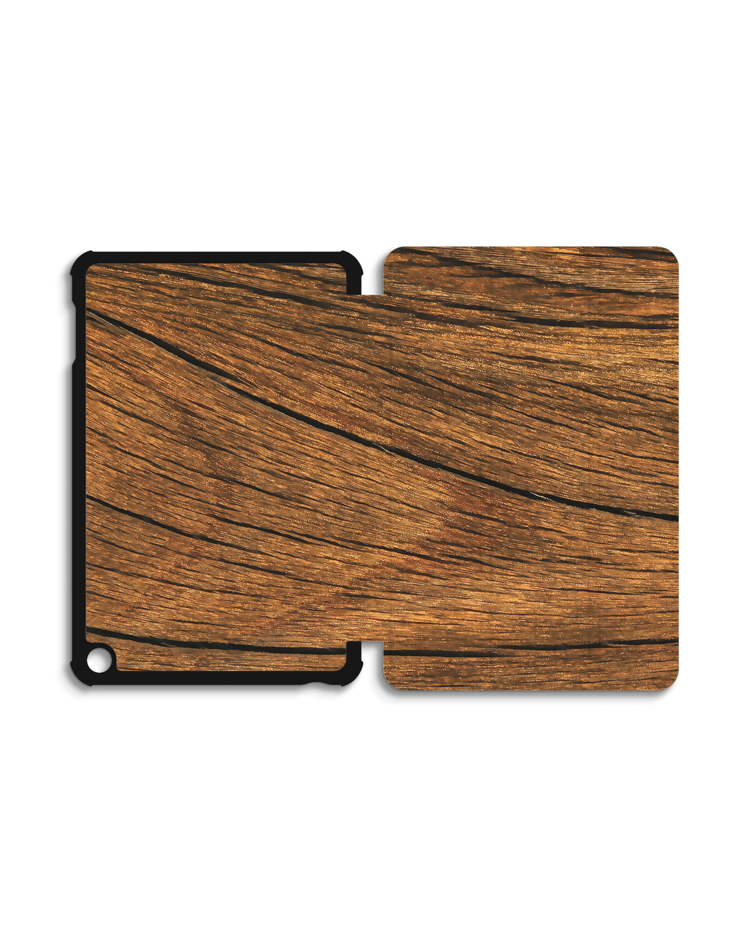 Wood Tablet Smart Case for Amazon Fire 7 (2022): Opened