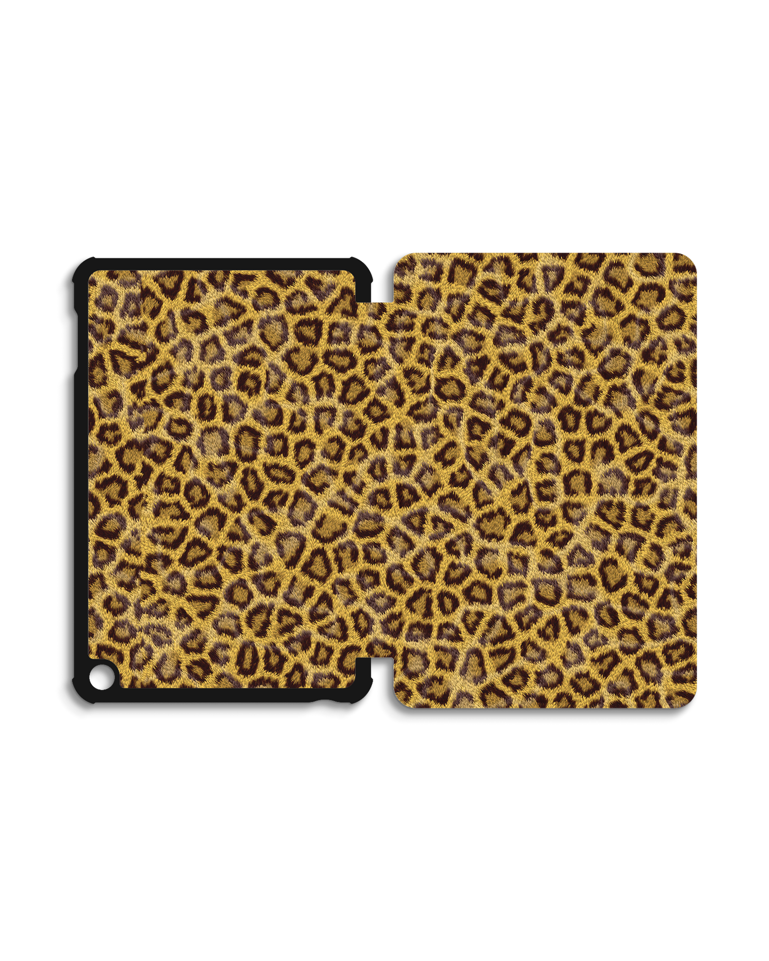 Leopard Skin Tablet Smart Case for Amazon Fire 7 (2022): Opened