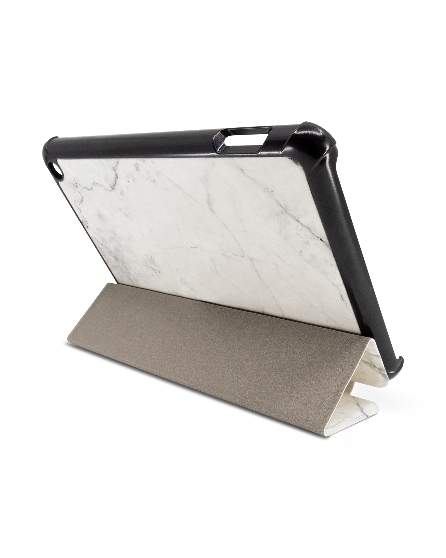 White Marble Tablet Smart Case for Amazon Fire 7 (2022): Used as Stand