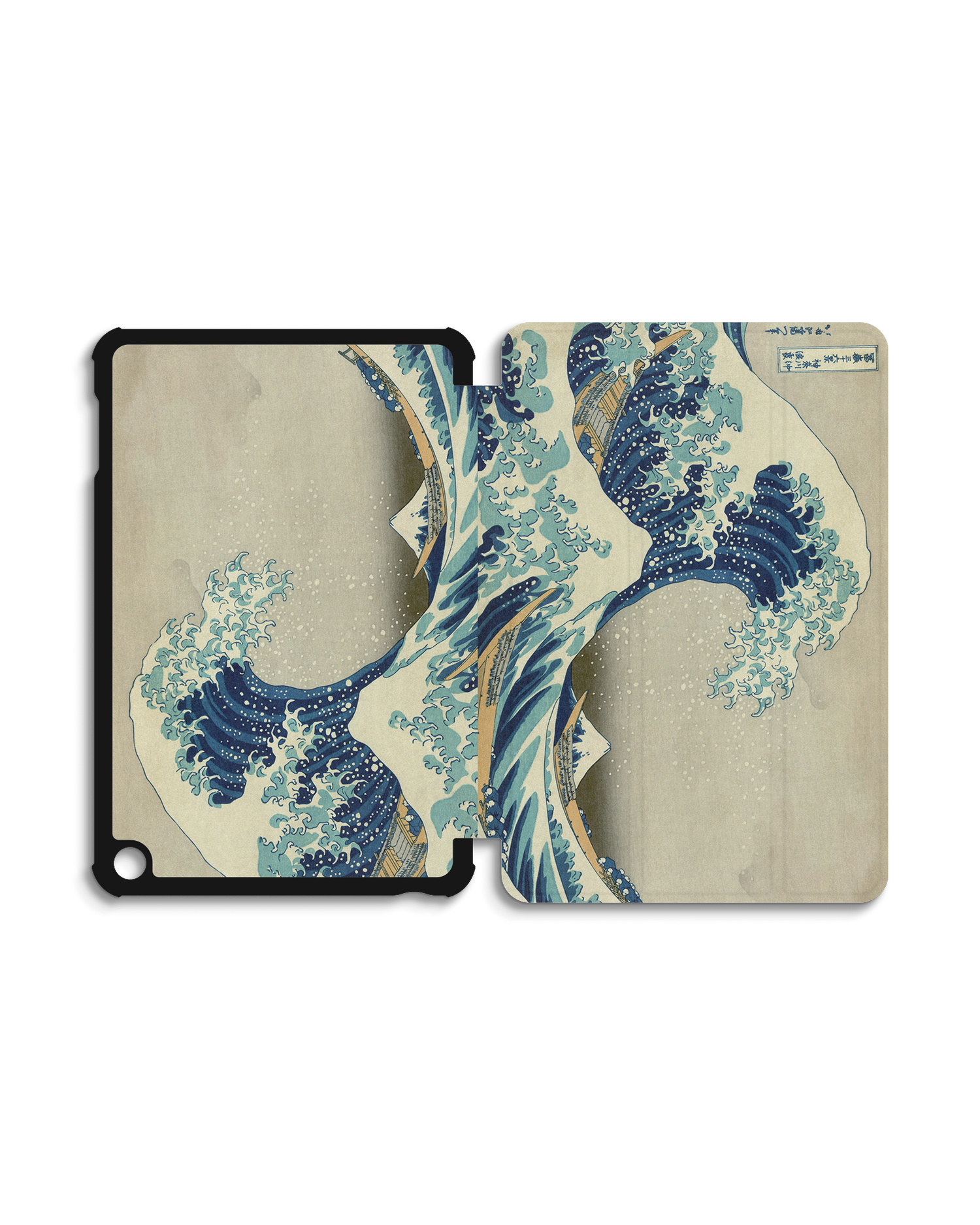 Great Wave Off Kanagawa By Hokusai Tablet Smart Case for Amazon Fire 7 (2022): Opened