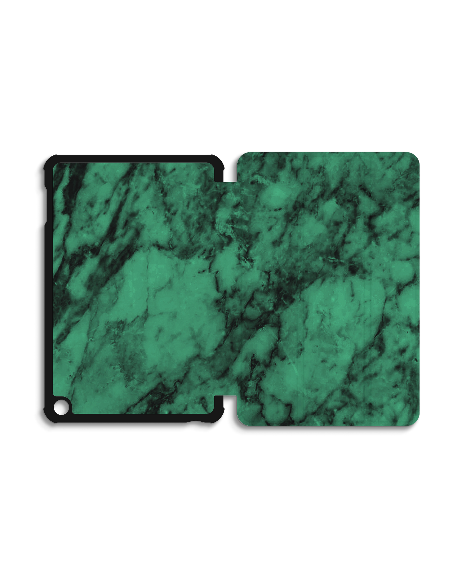 Green Marble Tablet Smart Case for Amazon Fire 7 (2022): Opened