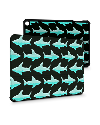 Neon Sharks Tablet Smart Case for Amazon Fire 7 (2022)