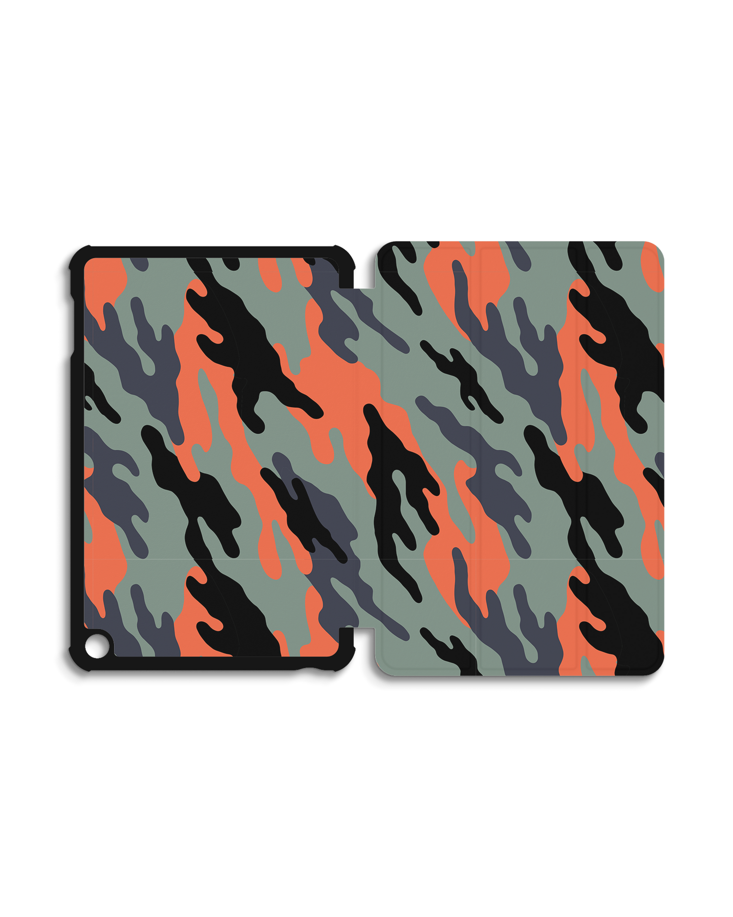 Camo Sunset Tablet Smart Case for Amazon Fire 7 (2022): Opened