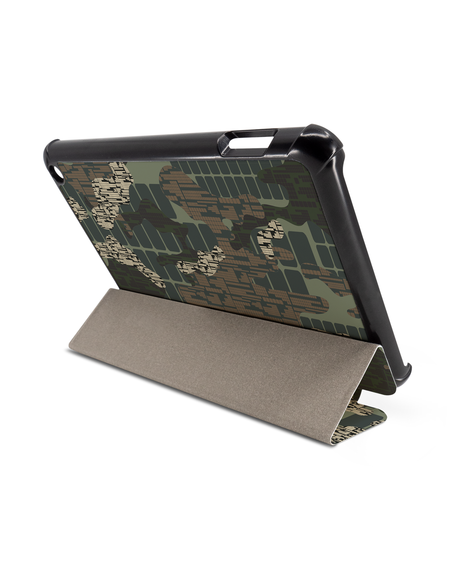 Green Camo Mix Tablet Smart Case for Amazon Fire 7 (2022): Used as Stand