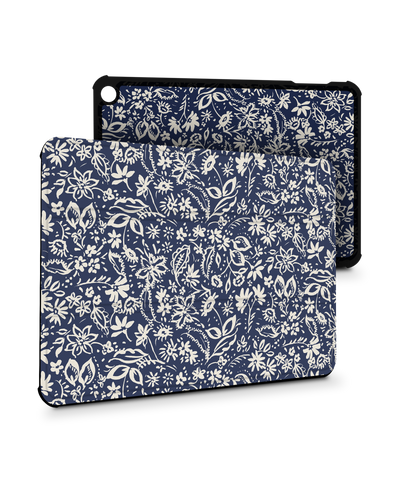 Ditsy Blue Paisley Tablet Smart Case for Amazon Fire 7 (2022)