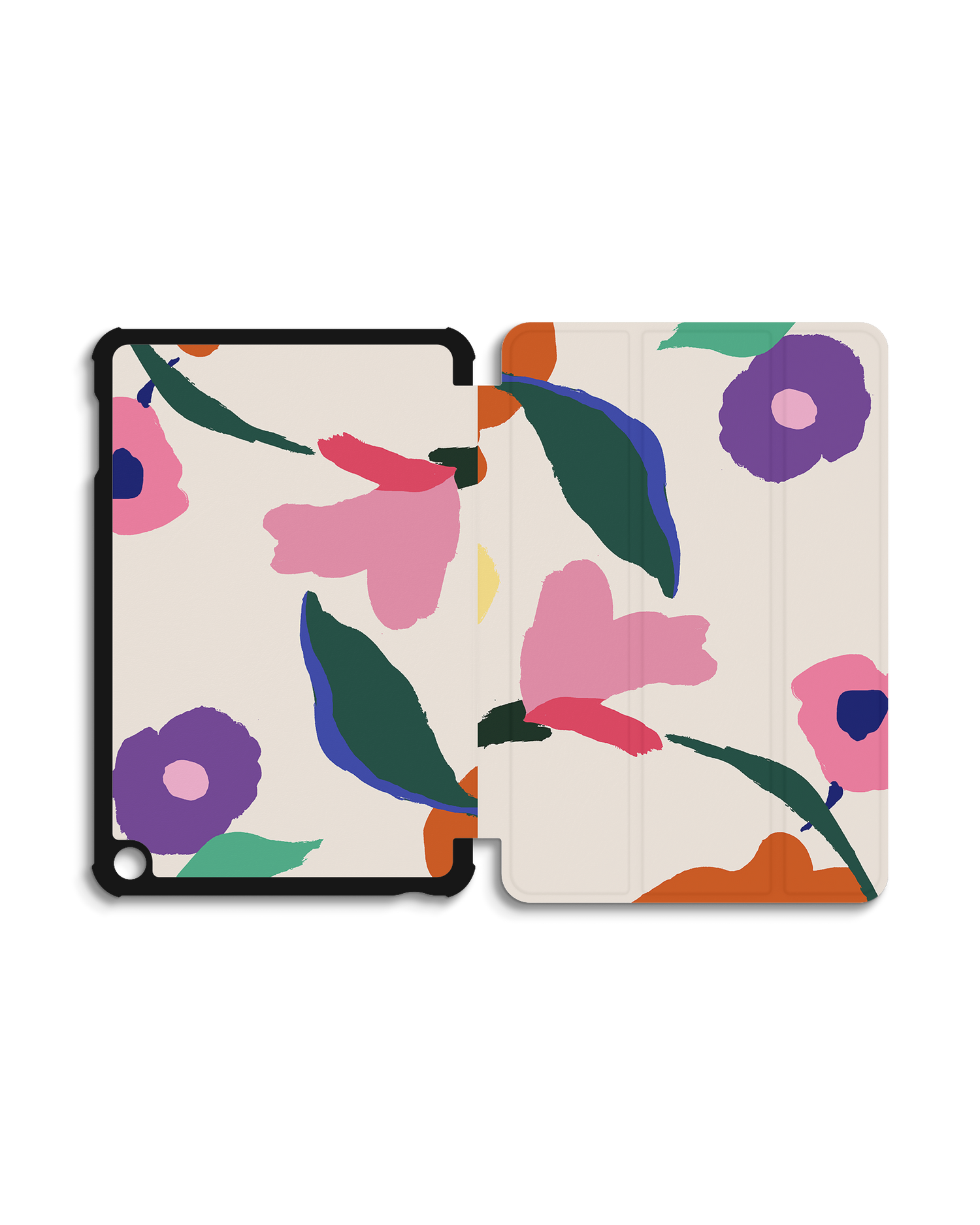 Handpainted Blooms Tablet Smart Case for Amazon Fire 7 (2022): Opened