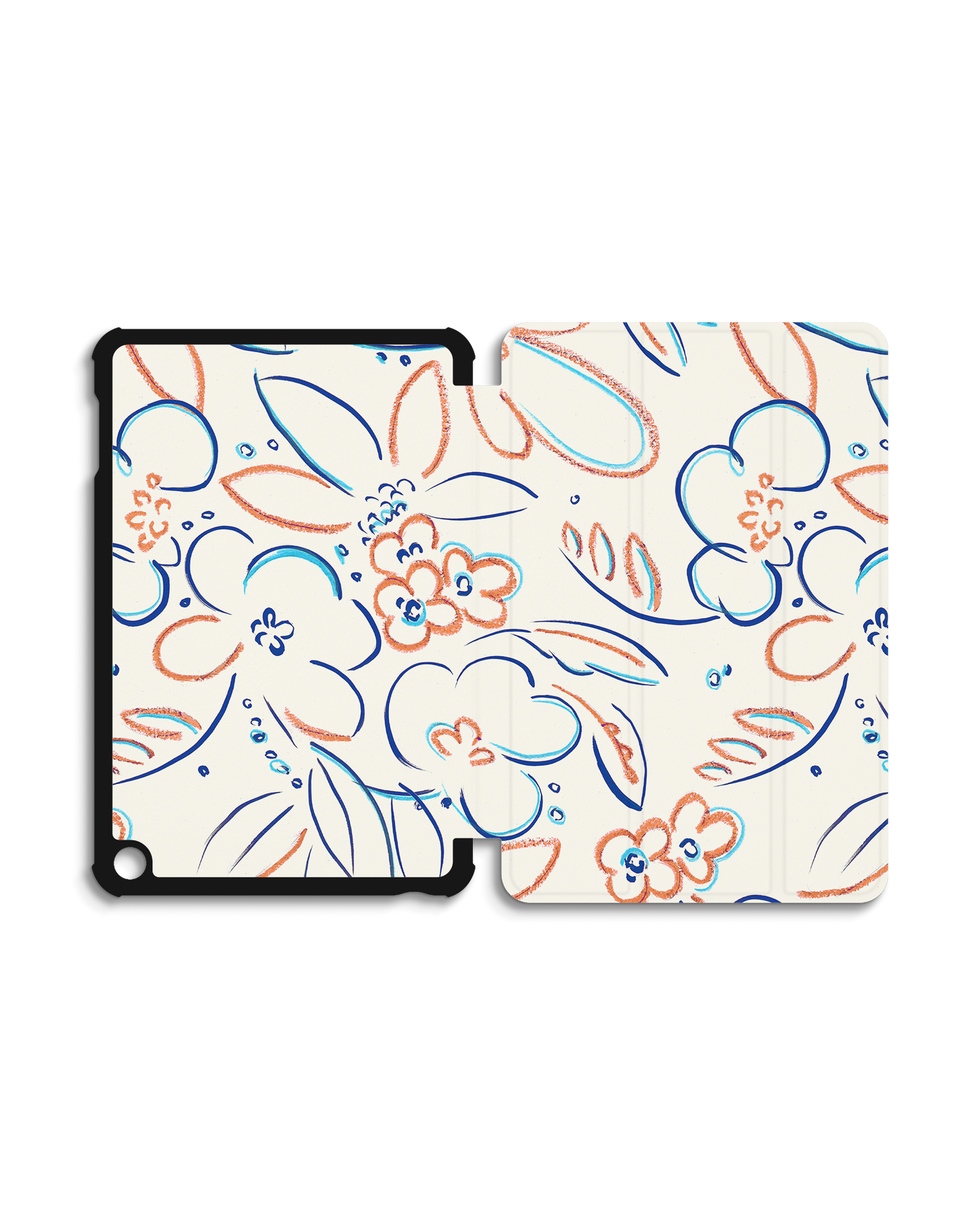 Bloom Doodles Tablet Smart Case for Amazon Fire 7 (2022): Opened
