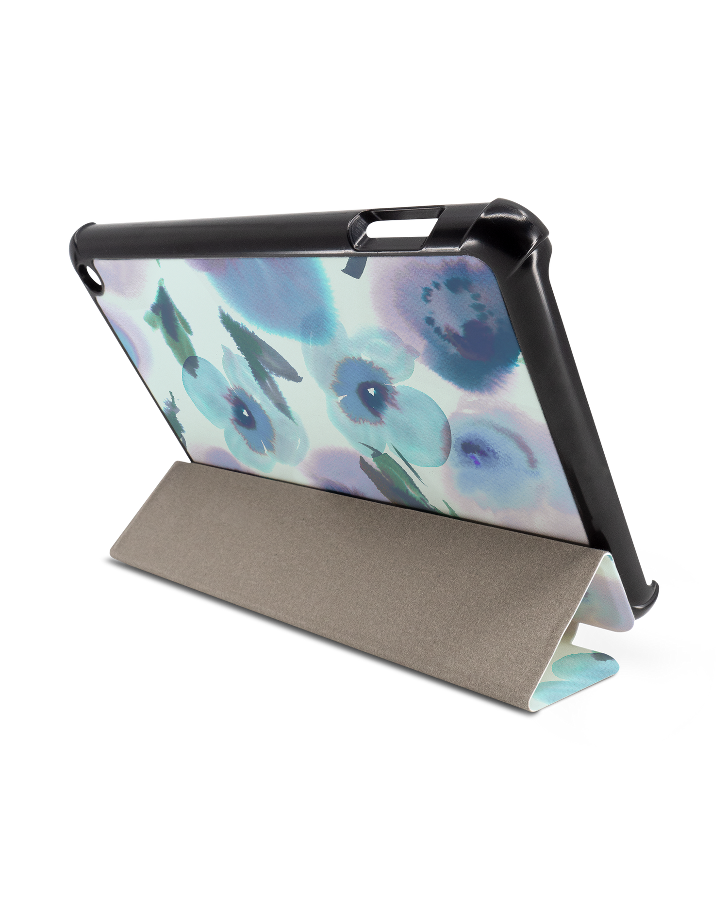 Watercolour Flowers Blue Tablet Smart Case for Amazon Fire 7 (2022): Used as Stand