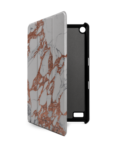 Marble Mix Tablet Smart Case for Amazon Fire 7: Front View