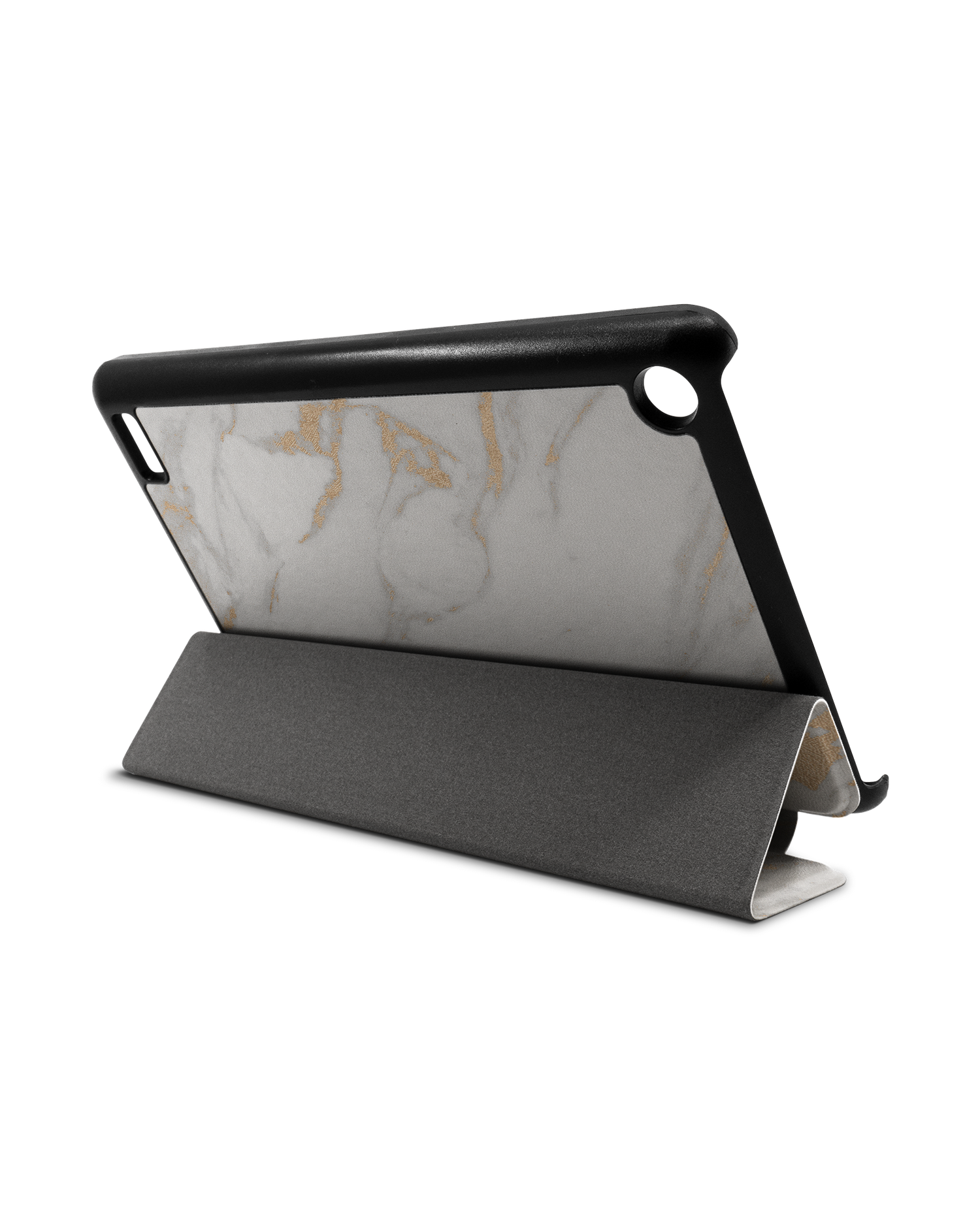 Gold Marble Elegance Tablet Smart Case for Amazon Fire 7: Used as Stand