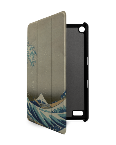 Great Wave Off Kanagawa By Hokusai Tablet Smart Case for Amazon Fire 7: Front View