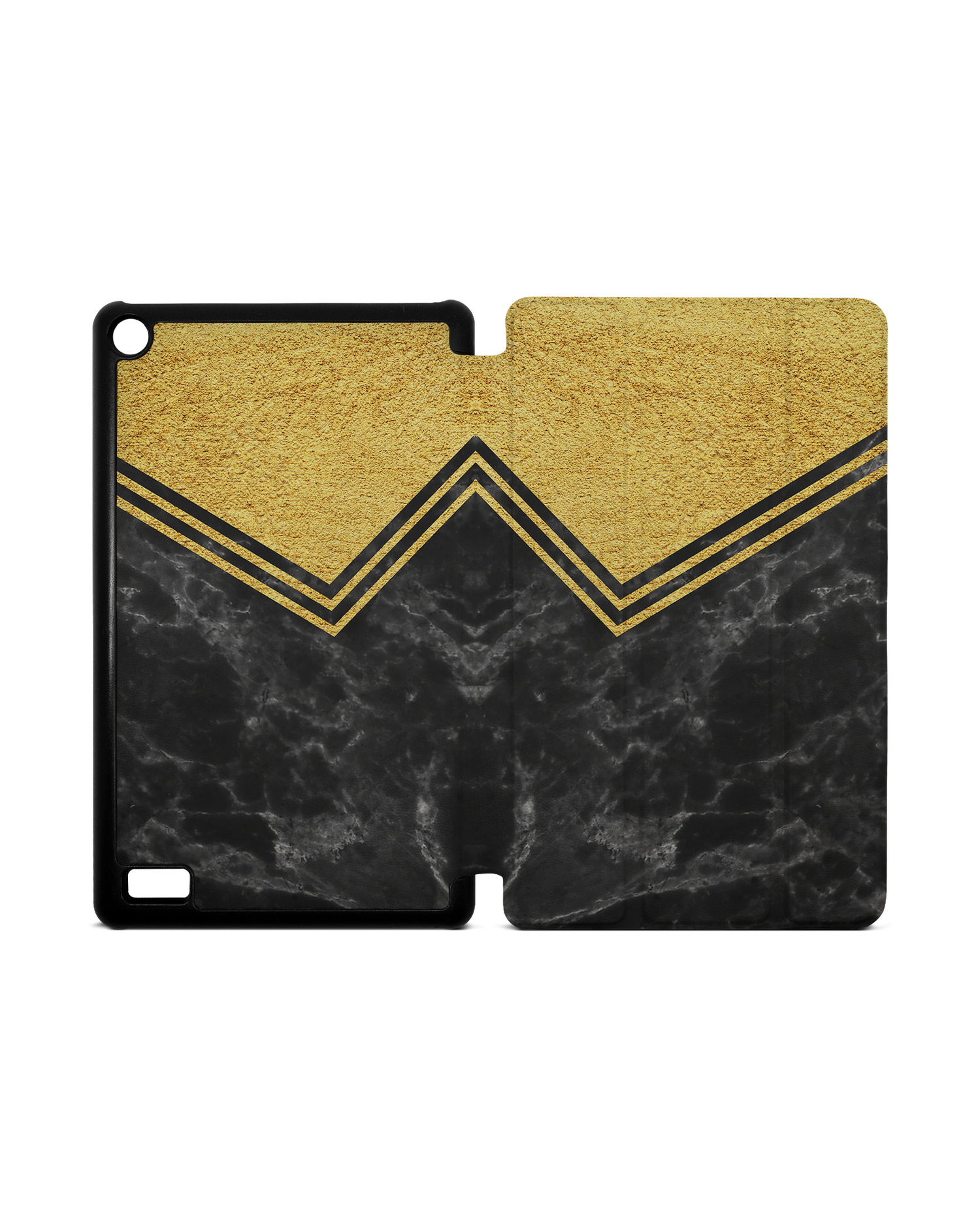 Gold Marble Tablet Smart Case for Amazon Fire 7: Opened