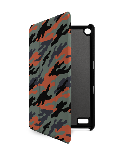 Camo Sunset Tablet Smart Case for Amazon Fire 7: Front View