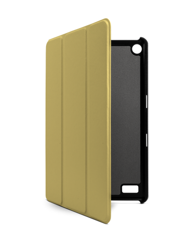 LIGHT YELLOW Tablet Smart Case for Amazon Fire 7: Front View