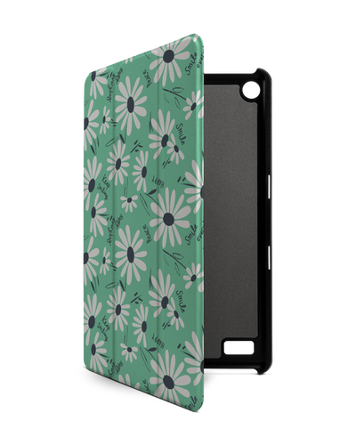 Positive Daisies Tablet Smart Case for Amazon Fire 7: Front View