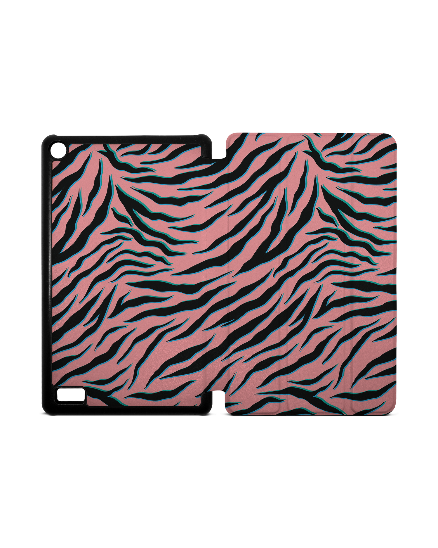 Pink Zebra Tablet Smart Case for Amazon Fire 7: Opened