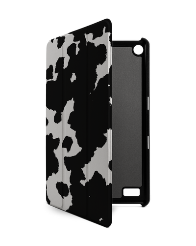 Cow Print Tablet Smart Case for Amazon Fire 7: Front View