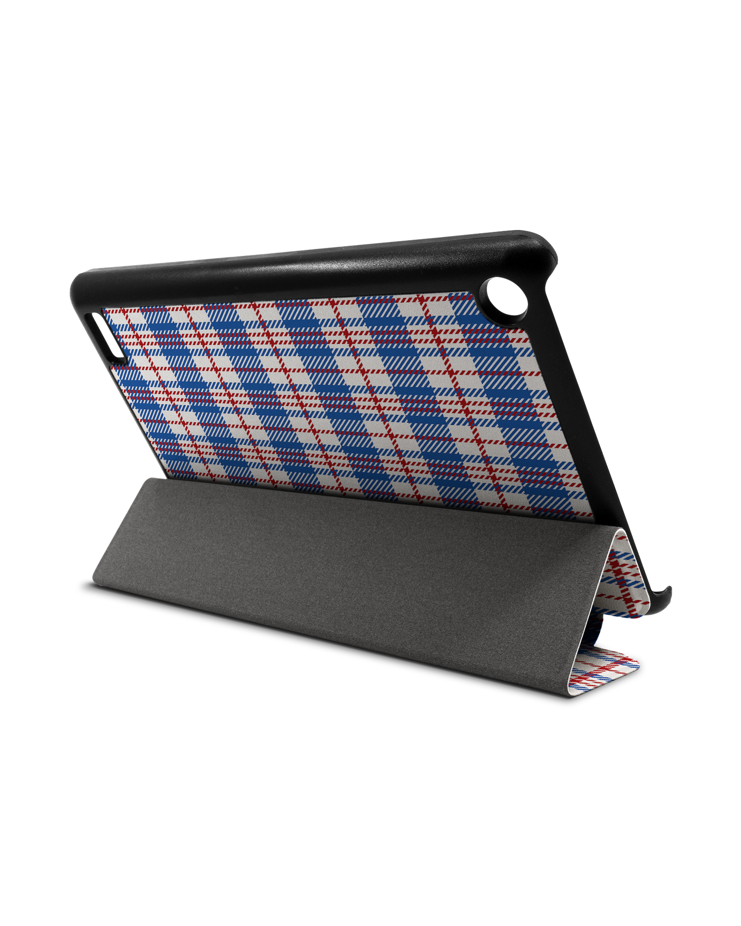 Plaid Market Bag Tablet Smart Case for Amazon Fire 7: Used as Stand