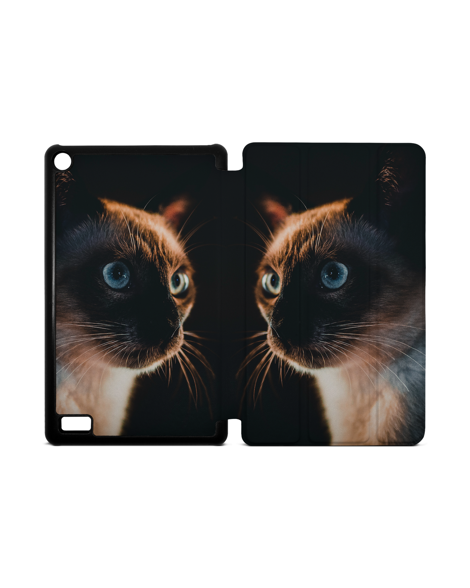 Siamese Cat Tablet Smart Case for Amazon Fire 7: Opened