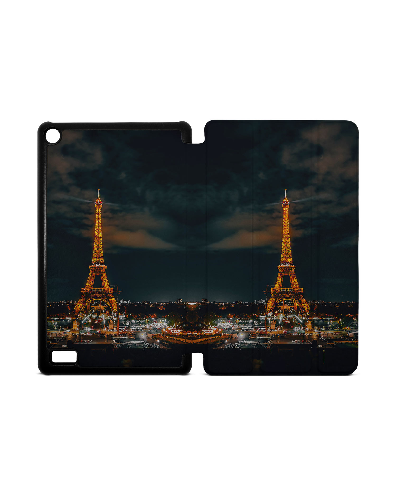 Eiffel Tower By Night Tablet Smart Case for Amazon Fire 7: Opened