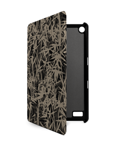 Bamboo Pattern Tablet Smart Case for Amazon Fire 7: Front View